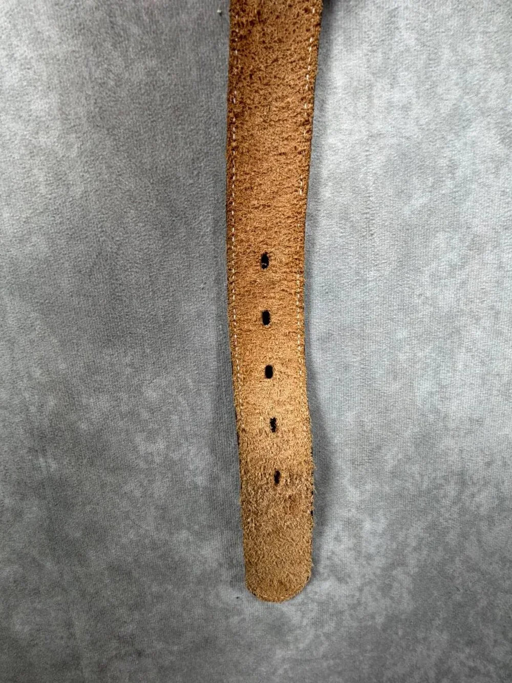 Tony Lama Mens Size 38 Leather Belt Brown Floral Tooled Western Made in USA